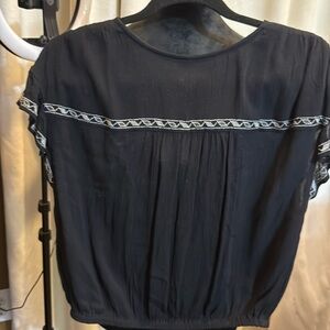 Free People Luca Embroidered Reversible Top Xanax NWT